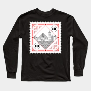 Boston Stamp Design Long Sleeve T-Shirt